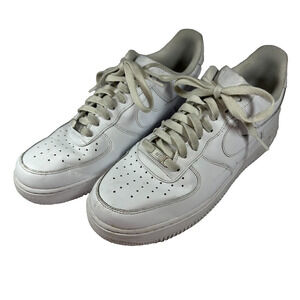 Nike Air Force 1 Sneakers Men's Low 10.5 Triple White Shoes CW2288-111